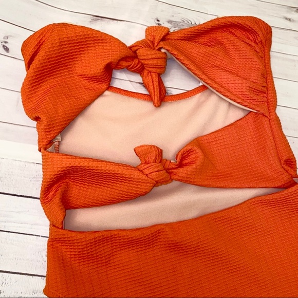 NWT LOVERBIRD ONE PIECE TIE FRONT SWIMSUIT | PACSUN TIE FRONT SWIMSUIT - Picture 1 of 4